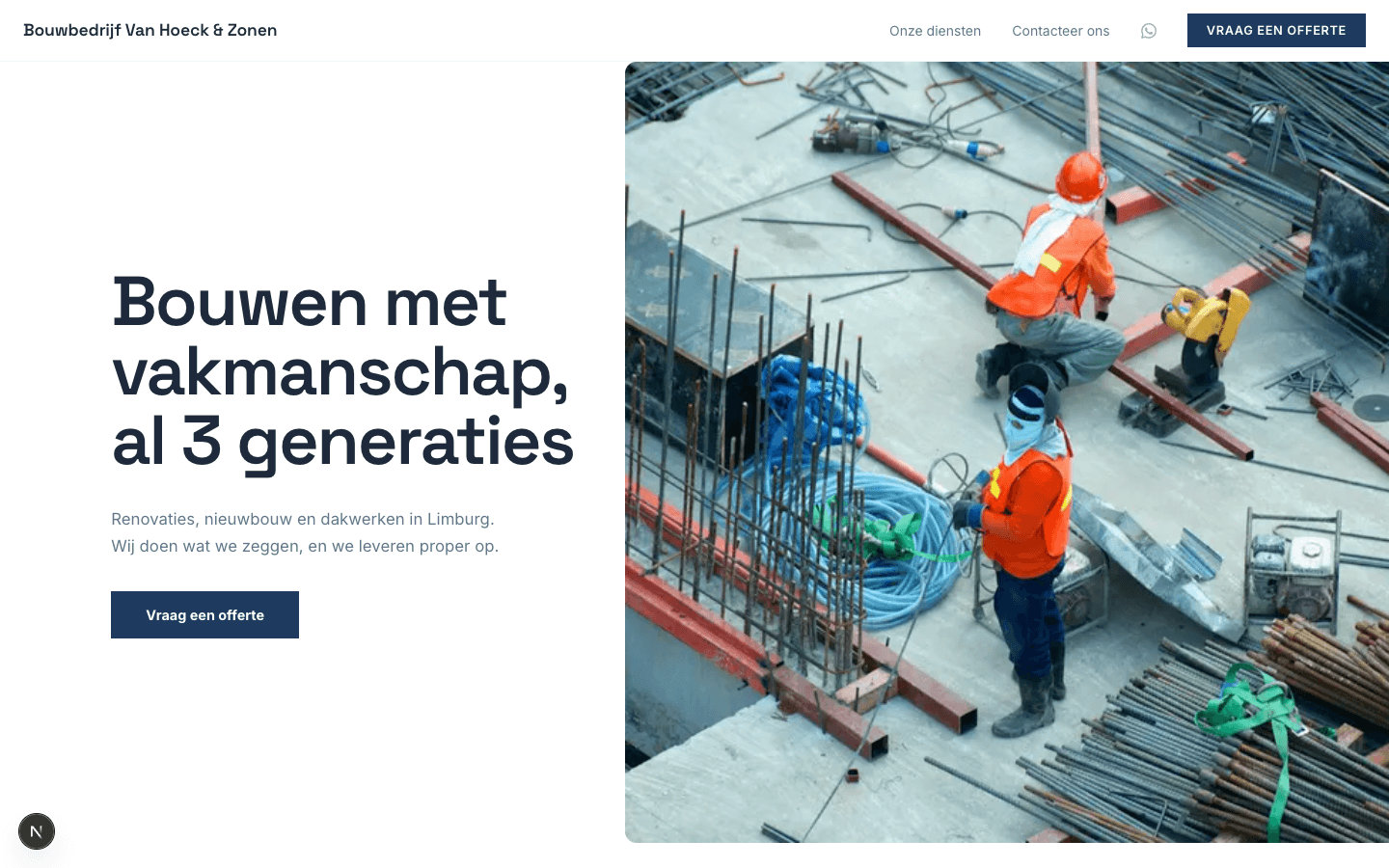 Van Hoeck & Zonen — website