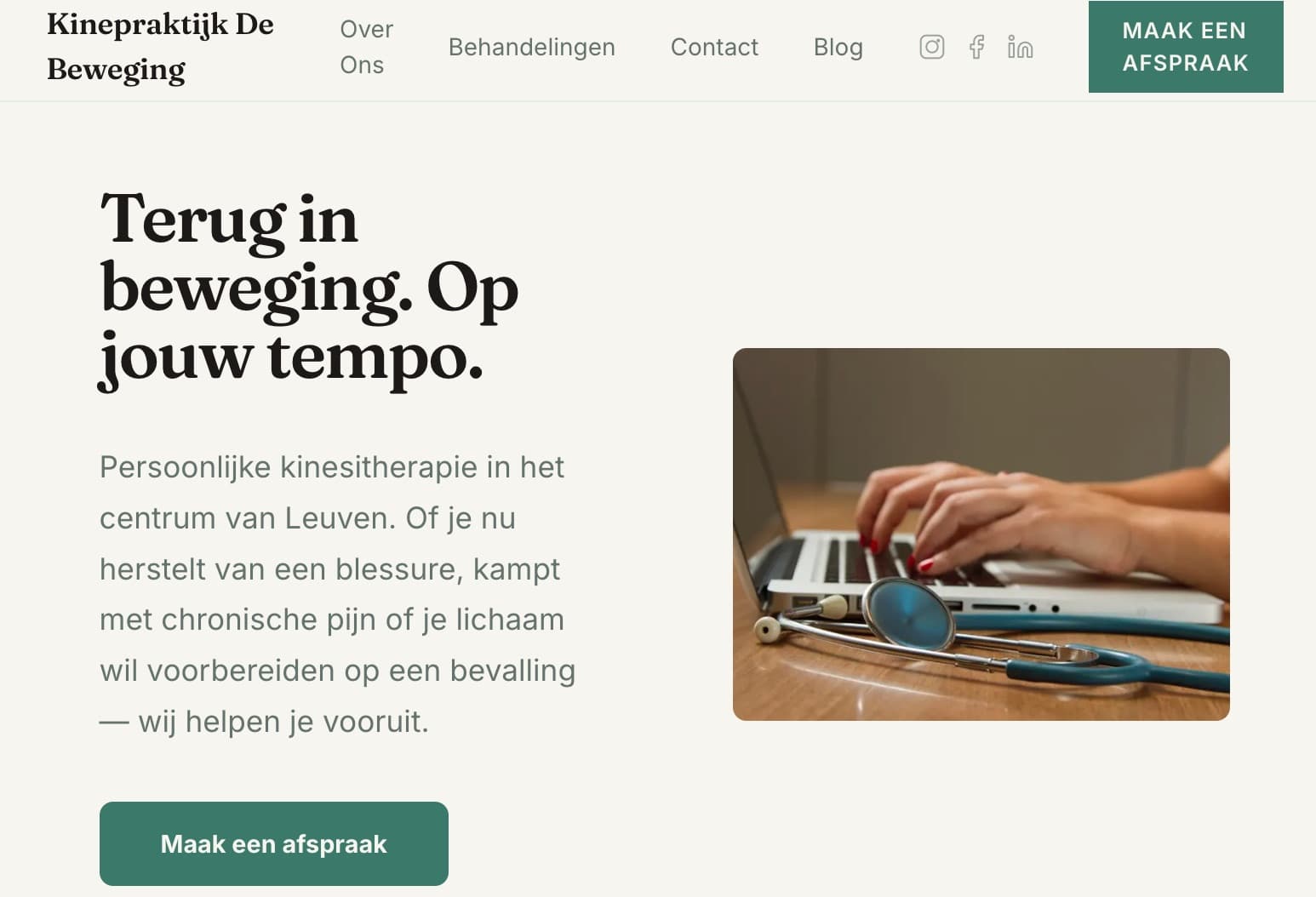 Professionele website gegenereerd door Fyndex